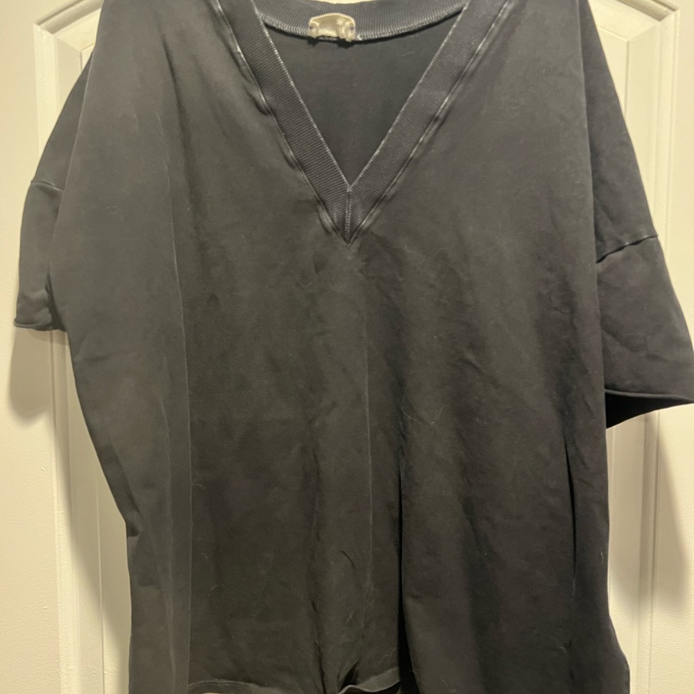 Women’s Black Oversized shirt and biker shorts set